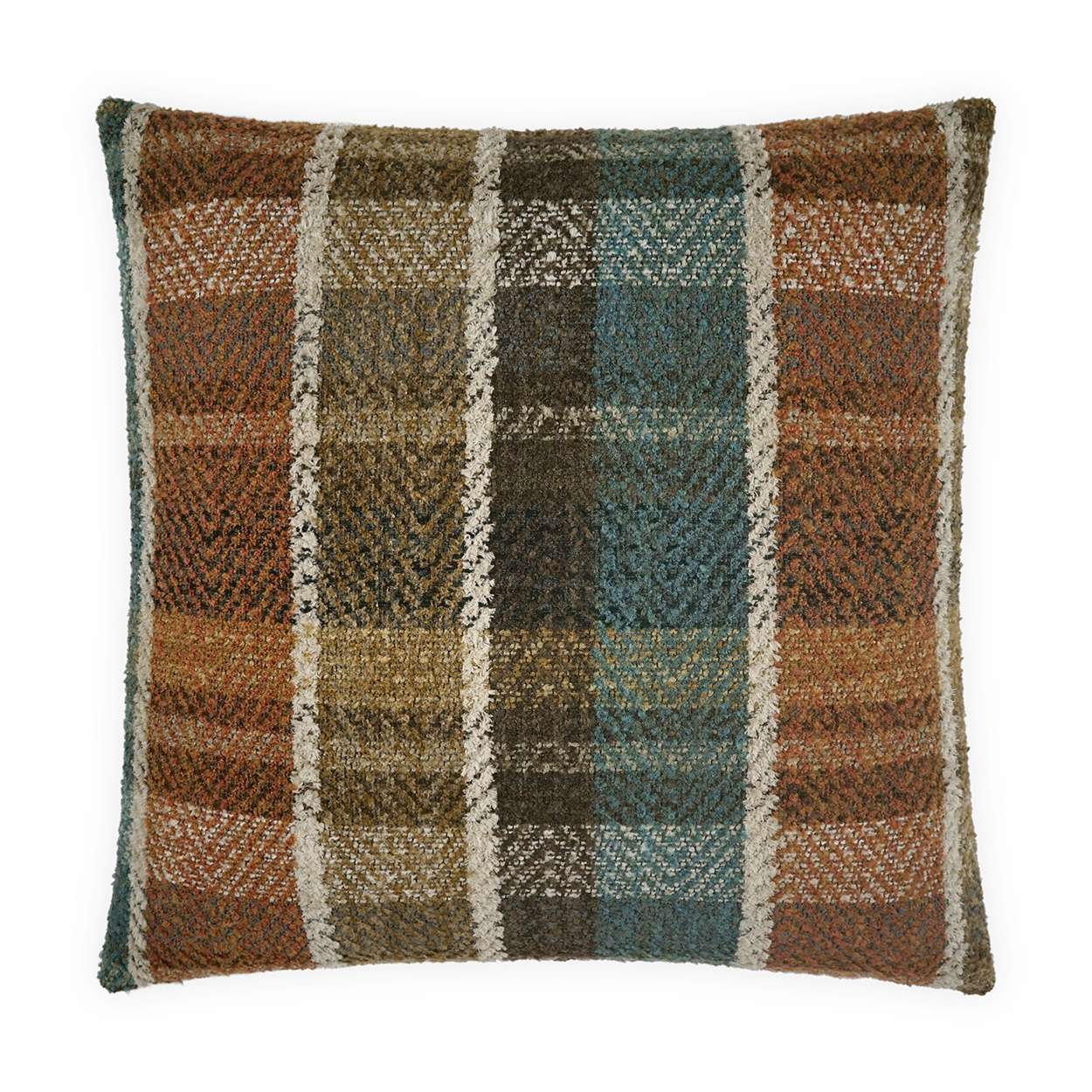 Teal and Timber Pillow
